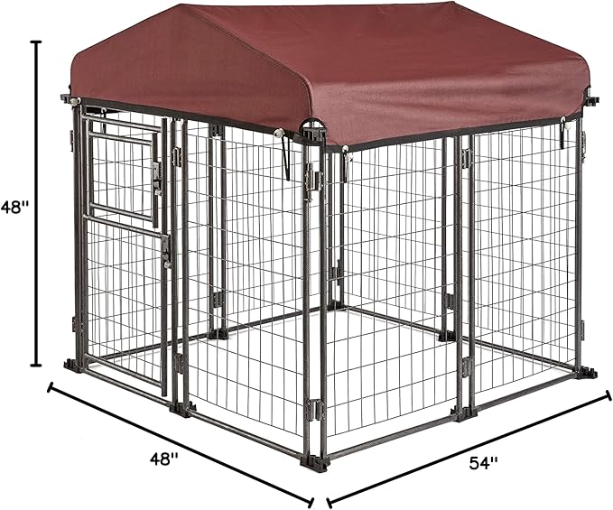 TWO by TWO Haven Expandable Kennel, Black, Medium