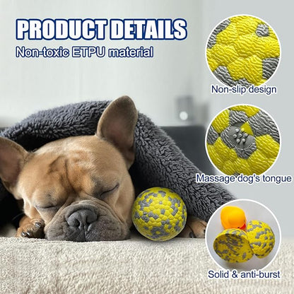 Mankoda 8Pcs Dog Balls - Aggressive Chewer Tennis Balls, 2.5'' Diameter Fetch Toys for Teething Dogs (Medium & Small)