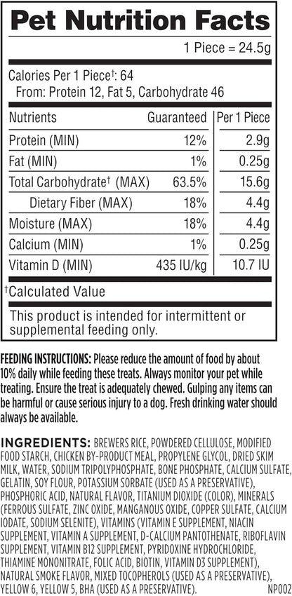 Milk-Bone Brushing Chews Original Chicken Flavor Daily Dental Dog Treats, Small/Medium, 7.1 Oz. Bag (Pack of 5)