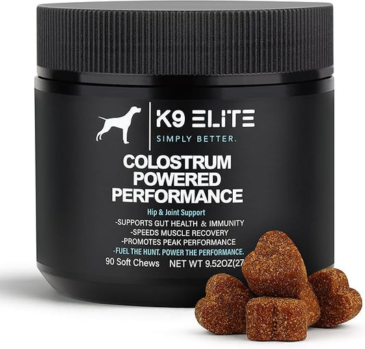 Dog Allergy Relief Chews for Itching Skin – Anti Itch, Gut Health & Immune Support with Colostrum & Omega 3 – Skin & Coat Supplement for Dogs