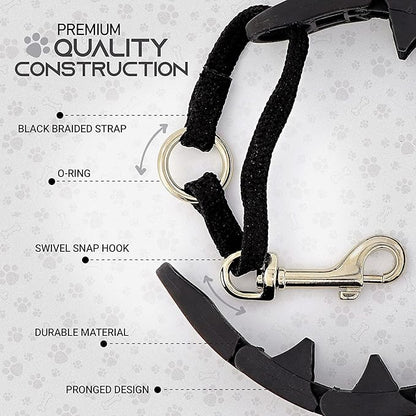 Ram-Pro Dog Training Collar Small Pinch Collar for Dogs Triple Crown Pro Training Collar Large Gentle Effective Control in a No Barking Control Dog Collar for All Breeds