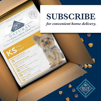 Blue Buffalo Natural Veterinary Diet KS Kidney Support Dry Dog Food, Chicken 22-lb bag
