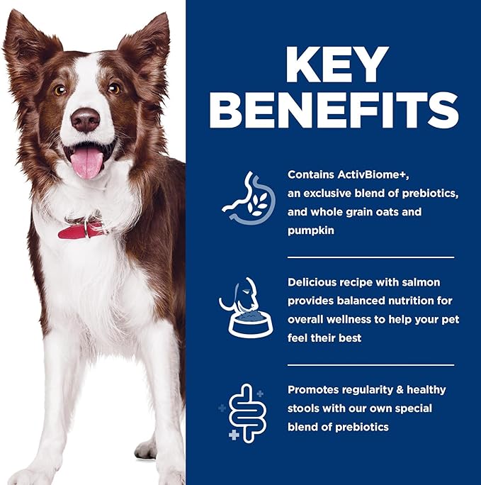 Hill's Science Diet Adult 1-6 Perfect Digestion Dry Dog Food, Salmon, Whole Oats, & Brown Rice, 22 lb. Bag