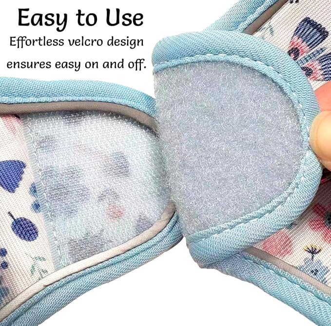 Mihqy Step in Dog Harness and Leash Set, Reflective Adjustable No Pull Dog Harness for Small Medium Dogs Puppy and Cats, Soft Padded Mesh Vest Harnesses for Girl and Boy Pets(Cute Insect,L)