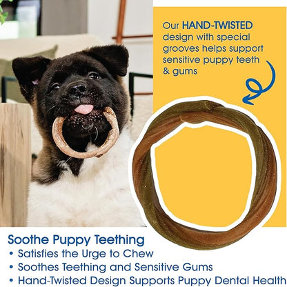 N-Bone Puppy Teething Rings Taste of Texas Chicken Fajitas Flavor 3 Count (Pack of 2)