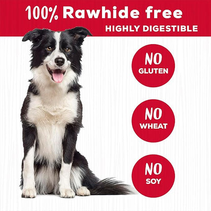 Country Kitchen Rawhide Free Beef Rings Dog Chews, Made with Real Beef, Highly Digestible, Gluten Free, 7 Count