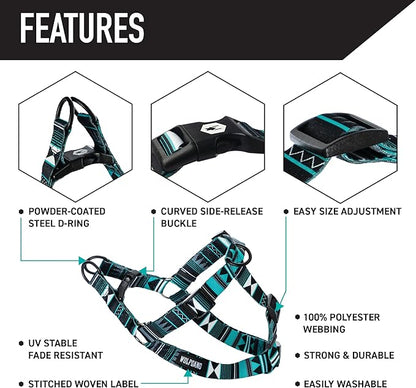 Wolfgang Heavy Duty Adjustable Dog Harness, Pull-Tested for Walking & Training, WesternSky Print, Small