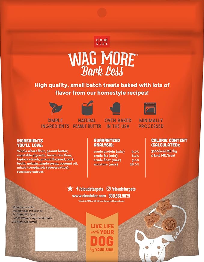 Cloud Star WagCloud Star Wag More Bark Less Original Soft & Chewy Dog Treats, Corn & Soy Free, Baked in USA More Bark Less Original Soft & Chewy Dog Treats