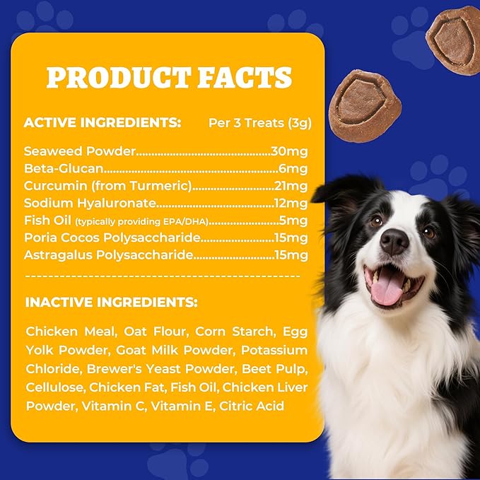 260 Bites Wellix Dog Allergy Chews & Immune Support, Anti Itch Dogs Chews - Dog Antioxidant Supplements - for Puppy, Small Medium & Large Dogs