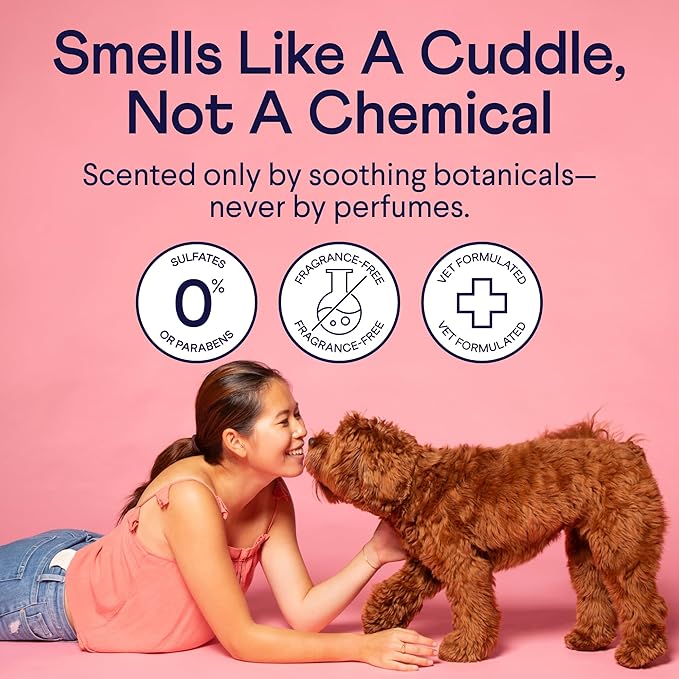 Fur Hero Oatmeal Dog Shampoo for Itchy Skin & Allergies - Soothing Relief w/Colloidal Oatmeal, Aloe & Chamomile - Zero Sulfates, Parabens or Perfumes