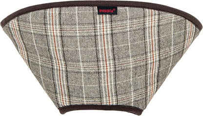 Puppia Dandy Cone Collar for Dogs After Surgery Fashionable Comfortable Pet Recovery Collar Elizabethan Dog Collar, Brown, Medium