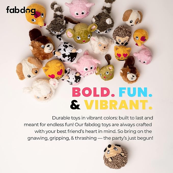 fabdog Pig faball Squeaky Dog Toy (Large)