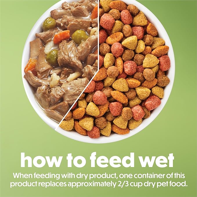 Purina Beneful Protein Gravy Wet Dog Food Variety Pack Freshly Prepared Meals Stew - (Pack of 6) 10 oz. Tubs