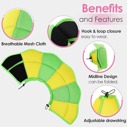 AOFITEE Large Dog Cone - Soft Dog Cone Stop Licking, Adjustable Extra Large Cones Dogs for Wound Healing, Pet Elizabethan Cones Collar After Surgery, XL Fabric Pet E-Collar, YellowGreen X-Large