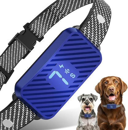 Dog Bark Collar for Large Medium Small Dogs, Effective No-Bark Collar, Smart Barking Collar, Rechargeable Bark Collar with 7 Sensitivity, 3 Modes, Waterproof, DarkBlue