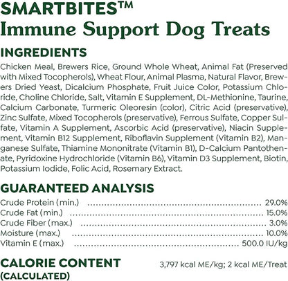 Greenies Smartbites Soft Dog Treats, Dog Immune Support Crunchy & Soft, Chicken Flavor, 28 oz. Pack