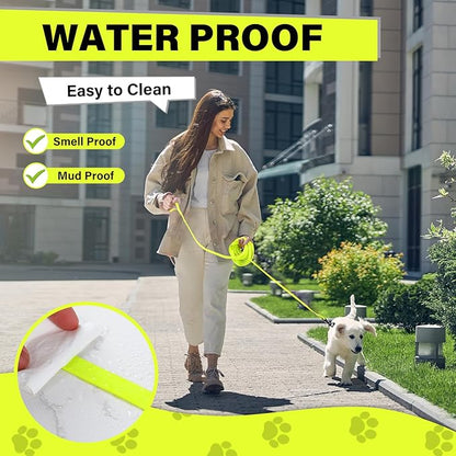Waterproof Dog Leash 10ft, 16ft, 30ft, 50ft PVC Recall Long Line Dog Leash Beach Swimming Tracking Training Dogs Lead for Small, Medium and Large Dogs