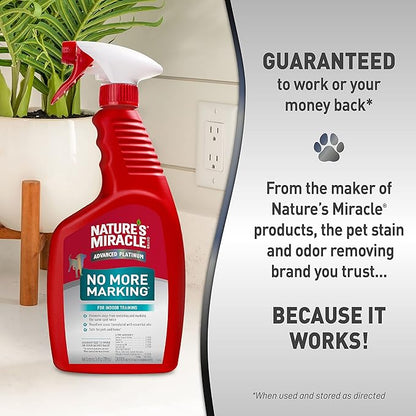 Nature's Miracle Advanced Platinum No More Marking,24 Ounces,Helps Discourage Repetitive Pet Marking,(Pack of 2)