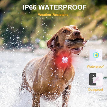 Tubasion 3-Pack Dog Lights for Night Walking, Upgraded 8 Modes Rechargeable Dog Collar Lights for Nighttime Clip On, IPX6 Waterproof and Silicon Band Safety Light for Collars