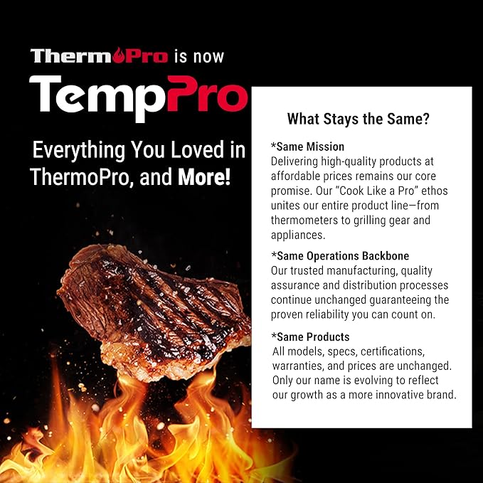 TempPro TP410 Infrared Thermometer Gun Non-Contact Laser Thermometer Gun for Cooking, Temperature Gun with Range -58℉~1022℉ for Pizza Oven Accessories, Griddle, HVAC, Engine(Previously ThermoPro)