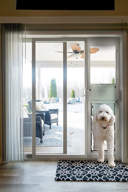 Security Boss Giant Breed Dog Door - 15' x 28' Pet Flap - Heavy Duty Aluminum Frame - Weather-Tight & Easy Install