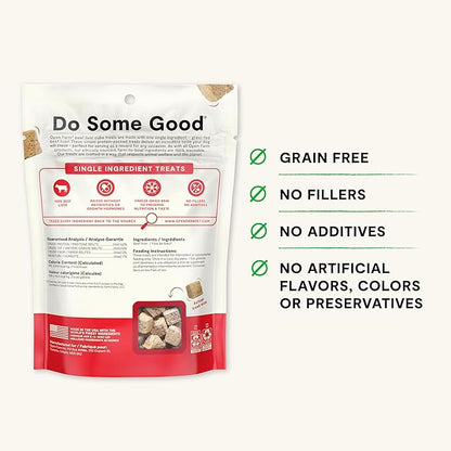 Open Farm Cubes, Freeze-Dried Raw, Single Ingredient Dog Treats, Beef Liver, 3oz Pouch