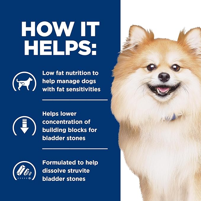 Hill's Prescription Diet c/d Multicare Low Fat Urinary Care Dry Dog Food, Chicken, 17.6 lb. Bag