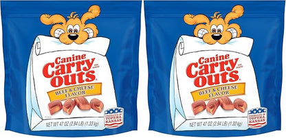 Canine Carry Outs Dog Treats, Beef & Cheese Flavor, 47 Ounce (Pack of 2)