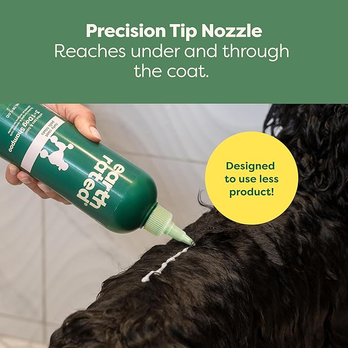 Earth Rated Dog Detangler Shampoo & Conditioner, Hypoallergenic 3-in-1 for Dogs & Puppies, Deodorizing, 98.5% Natural Origin Ingredients, for Doodles & Poodles, 16 oz