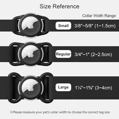 Waterproof Airtag Holder for Dog Collar, Soft Full-Body Protective Airtag Holder for Dog & Cat Collars, Ultra-Durable, Easy Installation, Lightweight Clear Airtag Case (Orange, Regular)