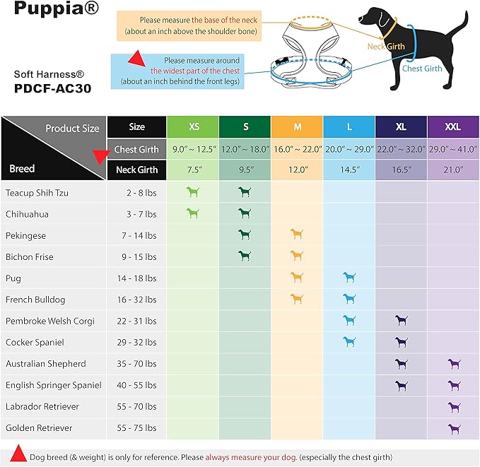 Puppia Soft Dog Harness No Choke Over-The-Head Triple Layered Breathable Mesh Adjustable Chest Belt and Quick-Release Buckle, Pink, Medium