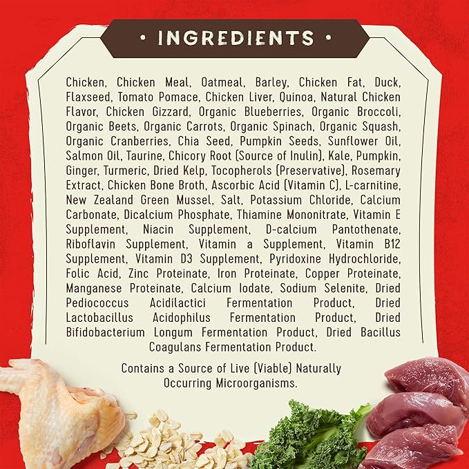 Stella & Chewy's SuperBlends Raw Blend Wholesome Grains Cage-Free Chicken & Duck Recipe with Superfoods, 21 lb. Bag