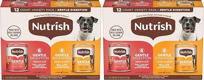 Nutrish Gentle Digestion Premium Paté and Chunks in Gravy Variety Pack Wet Dog Food,13 oz. Can,(Rachael Ray),(Pack of 24)