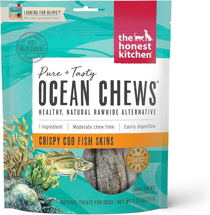 The Honest Kitchen Ocean Chews™ Crispy Cod Fish Skins Dog Treats, 2.75 oz (Beams™)