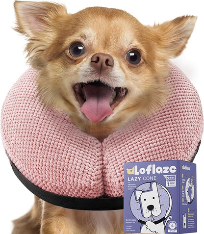 Loflaze Soft Inflatable Dog Cone for Large Medium Small Dogs Cats - Neck Donut, E Collar Alternatives for Recovery