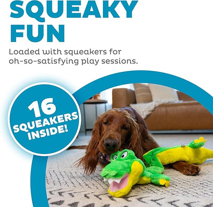 Outward Hound Squeaker Matz Plush Gator Dog Toy, XL