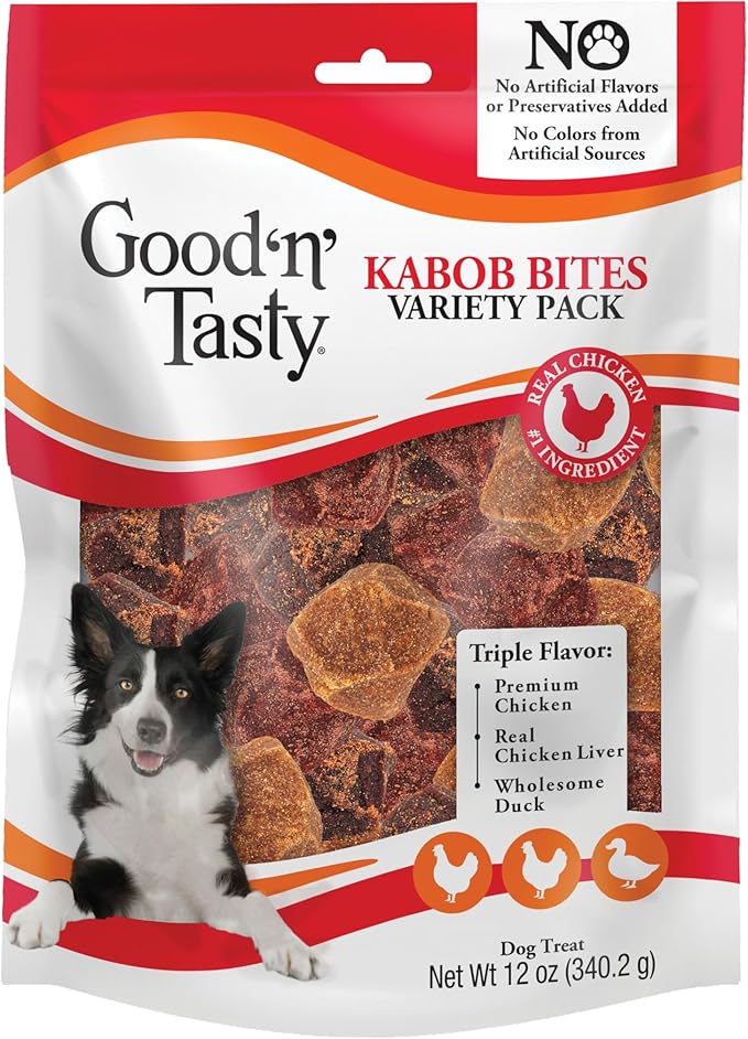 Good ‘n’ Tasty Kabob Bites, 12 oz, Treats For Dogs, Made with Real Chicken