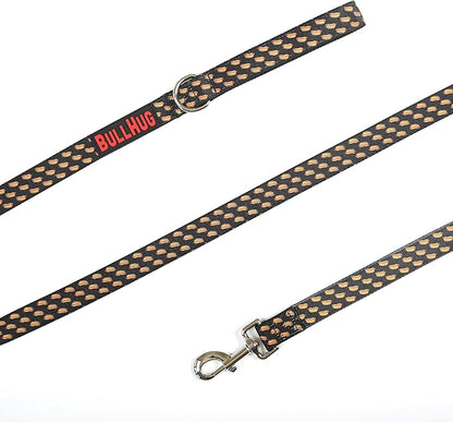 BULLHUG 6 FT Bulldog Leash with Padded Handle. Perfect for Bulldogs, French Bulldogs, Pugs & All Breeds. Leashes for Walking, Training Lead for Bulldogs (Hot Dog)