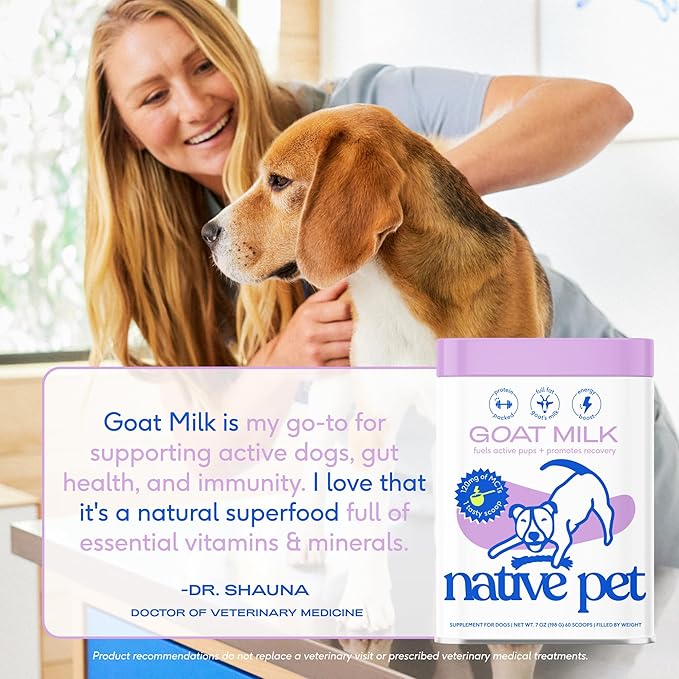 Native Pet Lean & Strong Bundle: GutWell Trim Down - Dog Weight Loss Supplement & Goat Milk for Dogs - Organic Goat Milk Powder - Puppy Formula Dairy Replacement Packed with Protein - 60 Scoops