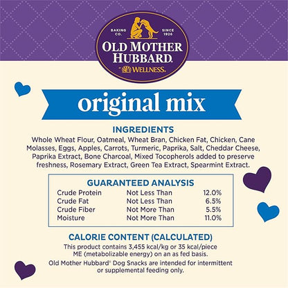 Old Mother Hubbard Wellness Original Mix Dog Biscuits,Natural,Training Treats,Four Flavors,Small Size,(20 Ounce Bag),(Pack of 2)
