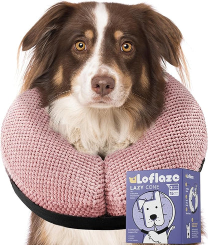 Loflaze Soft Inflatable Dog Cone Collar for Large Medium Small Dogs Cats - After Surgery Donut, E Collar Alternative for Recovery