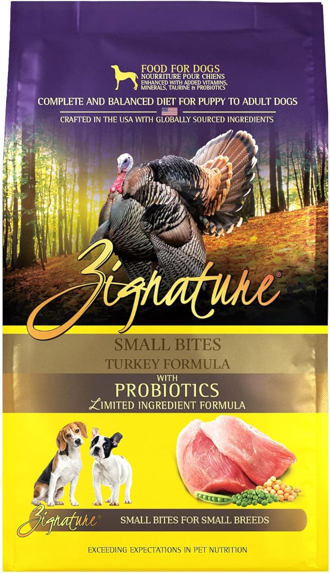 Zignature Turkey Limited Ingredient Formula Small Bites Dry Dog Food 4lb