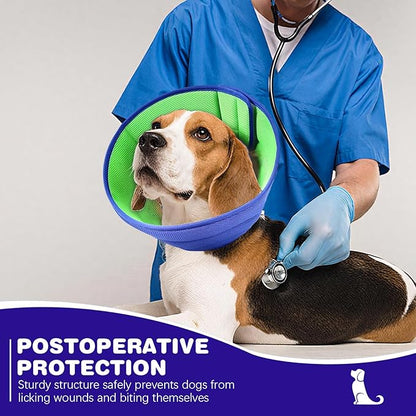 Soft Dog Cone for Dogs After Surgery, Breathable Pet Recovery Collar with Double-Layer Design (Upgraded-Thickened, S)