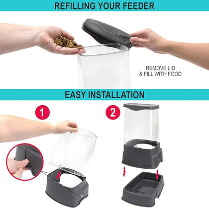 Sport Pet Gravity Feeder and Waterer, Small