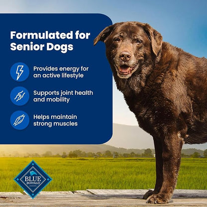 Blue Buffalo Life Protection Formula Senior Dry Dog Food, Supports Joint Health and Mobility, Made with Natural Ingredients, Chicken & Brown Rice Recipe, 34-lb. Bag