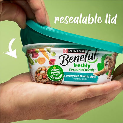 Purina Beneful Protein Gravy Wet Dog Food Variety Pack Freshly Prepared Meals Stew - (Pack of 6) 10 oz. Tubs