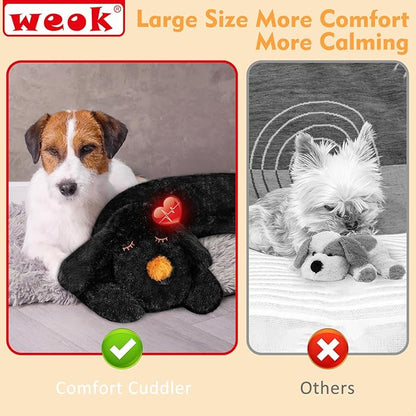 WEOK Heartbeat Puppy for Dogs-for Separation Anxiety Relief, Heartbeat Stuffed Animal Anxiety Calming Behavioral Aid Plush Toy for Dogs Cats Pets