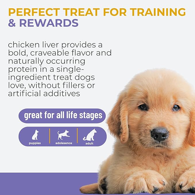 Momentum Carnivore Nutrition Freeze-Dried Chicken Liver Dog Treats & Cat Treats – Single-Ingredient, High-Protein, Grain-Free, Naturally Flavorful – Made in USA – 3.5 oz Bag