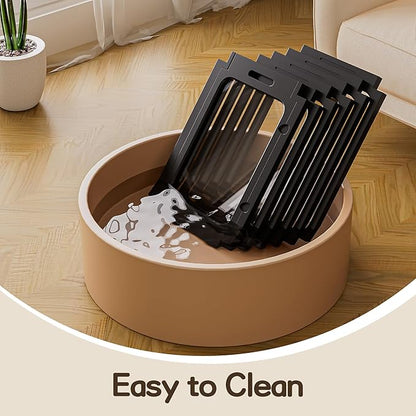Jalove 30" H Clear Dog Playpen Acrylic Puppy Playpen Indoor, Easy Assemble Cat Rabbit Ferret Pet Play Pen with Door, Plastic Dog Fence Kennel Whelping Cage Enclosure Black 2PCS