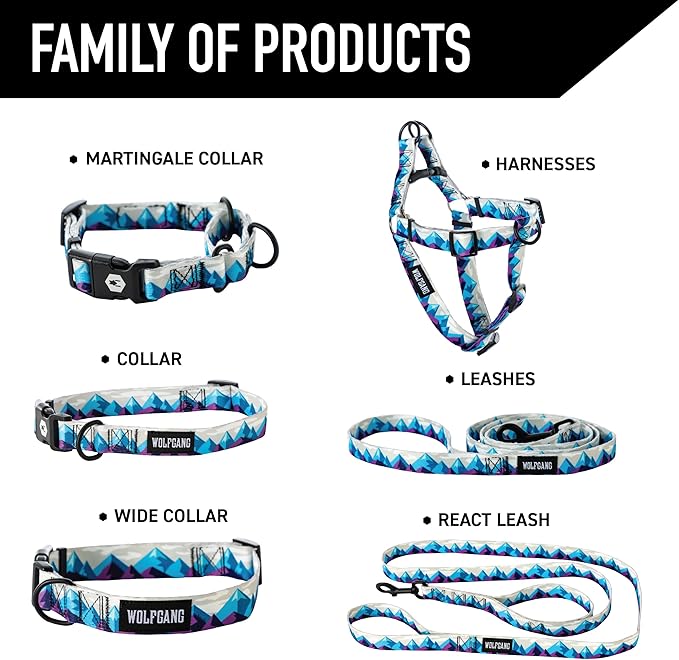 Wolfgang Heavy Duty Adjustable Dog Harness, Pull-Tested for Walking & Training, RockyPeaks Print, Small